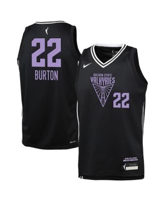 Nike - Big Boys and Girls Veronica Burton Eclipse Black Golden State Valkyries Explorer Edition Victory Player Jersey