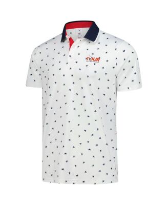 x Volition Men's White Tour Ship Dancing Star MATTR Polo Shirt