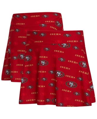 Concepts Sport - Women's Scarlet San Francisco 49ers Mosaic Allover Print Skort