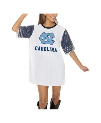 Women's White North Carolina Tar Heels Full Sequin Jersey Dress
