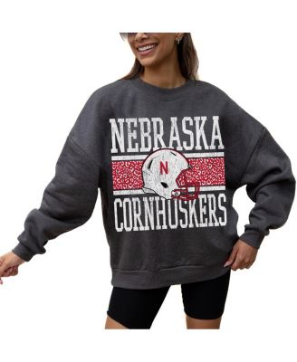 Women's Charcoal Nebraska Huskers Premium Fleece Pullover Sweatshirt