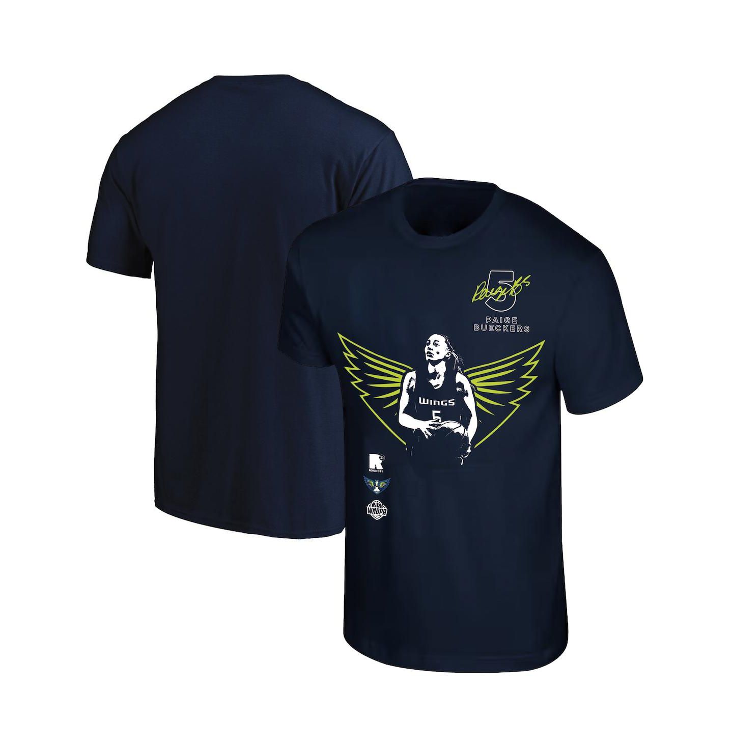 Футболка Round21 Paige Bueckers Navy Dallas Wings 2025 WNBA Draft Night T-Shirt — фото 1