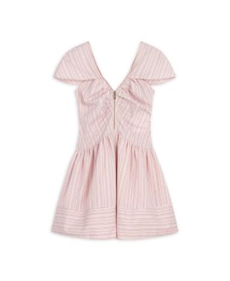 Women's Striped Mini Dress with Zipper Detail