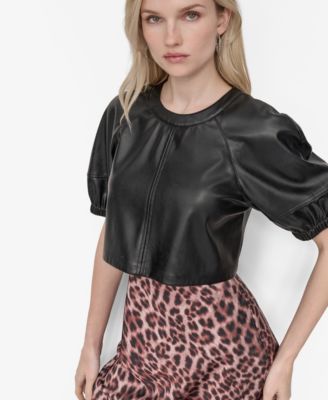 Women's Short Sleeve Jewel Neck Mixed Media Midi Dress