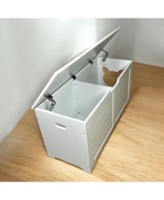 Cat Litter Box Enclosure Furniture - White
