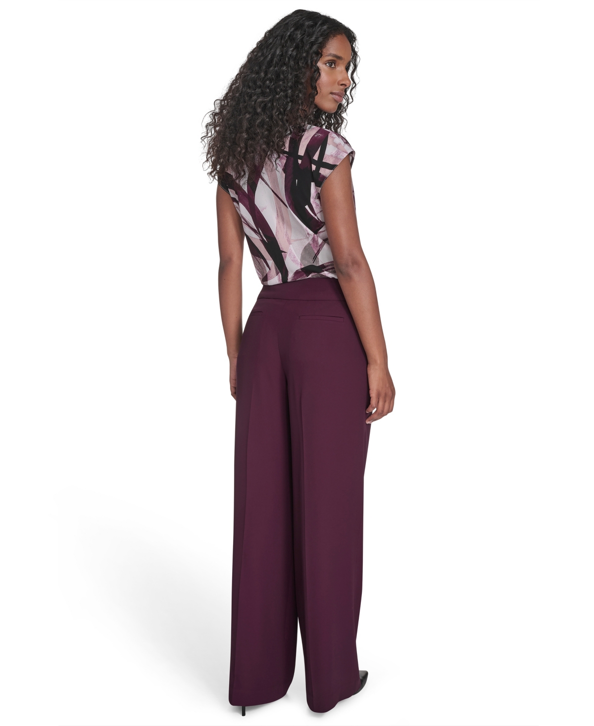 Calvin Klein Women's Wide Leg Pants In Purple