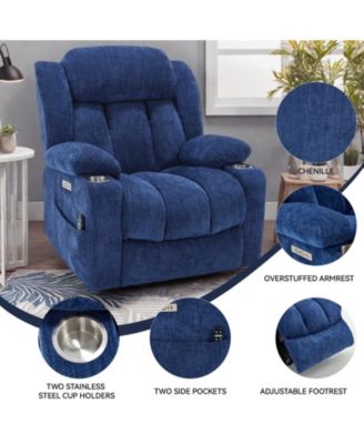 Power Lift Chair Recliner with 8-Point Vibration Massage and Lumbar Heating