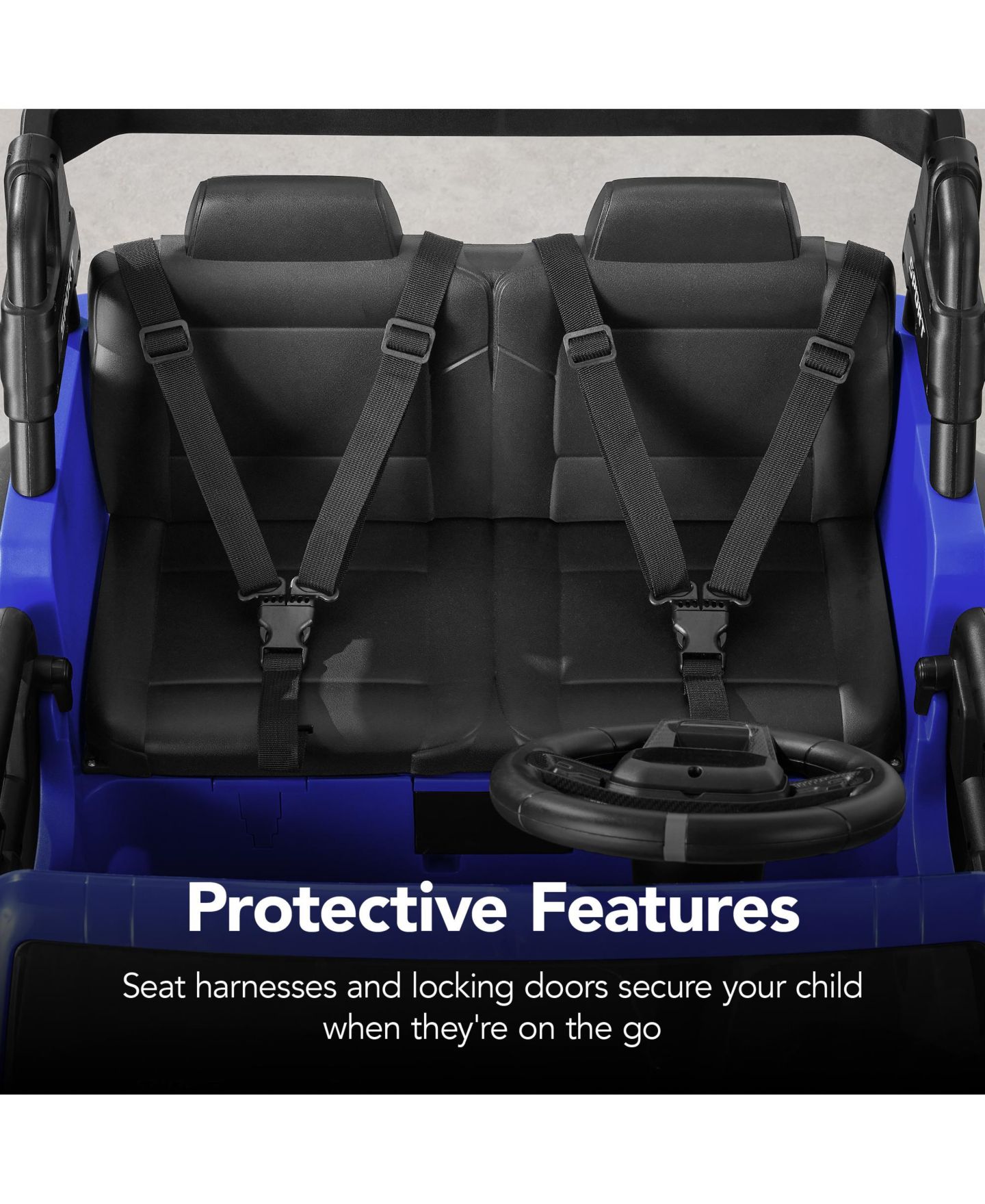 Детская игрушка Best Choice Products 24V 2-Seater Electric Ride-On Truck with Parent Control, 132-lb Capacity, Ages 3-7, цвет: Синий — фото 7