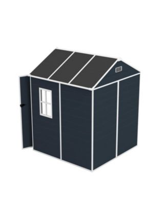 6x6 Resin Storage Shed - Waterproof, UV Proof, Dark Gray