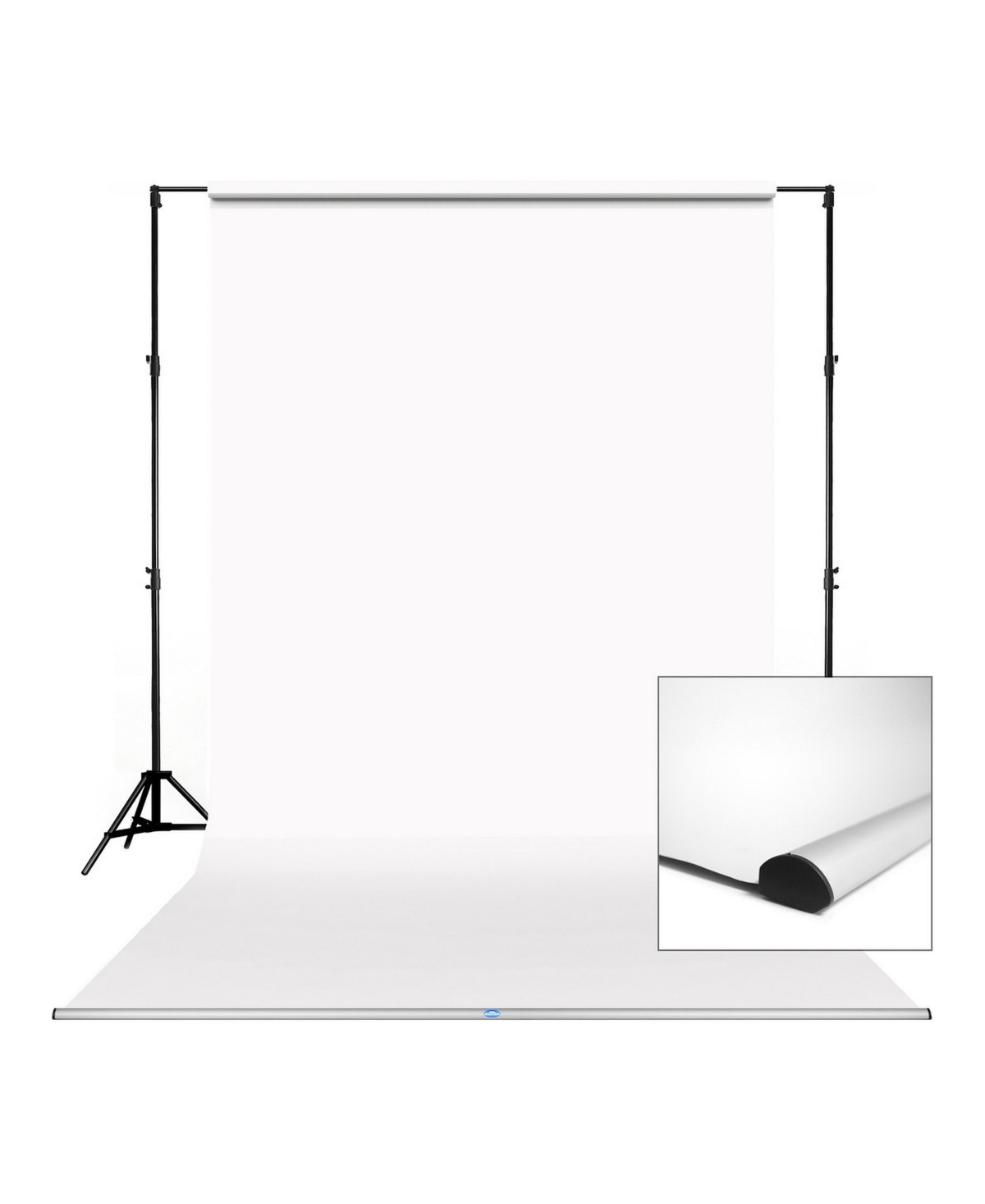 Savage 86" Background Leader Bar with 86"x36' Super White Seamless Paper Backdrop