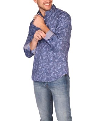Men's Floral Paisley Long Sleeve Shirt