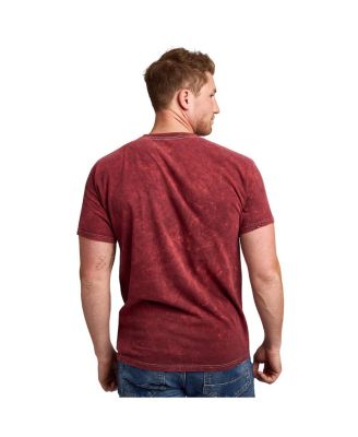 Men's Platform 9 ¾ Maroon Mineral Wash Crew Neck Short Sleeve
