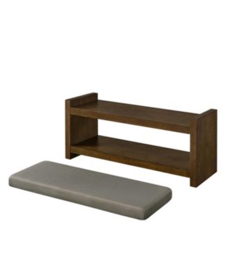 40" Accent Bench with Shoe Rack Granite