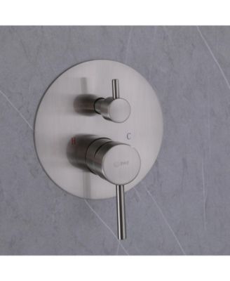 1-Handle 2-Spray Rain Shower Faucet and Hand Shower Combo Kit in Brushed Gold (Valve Included)