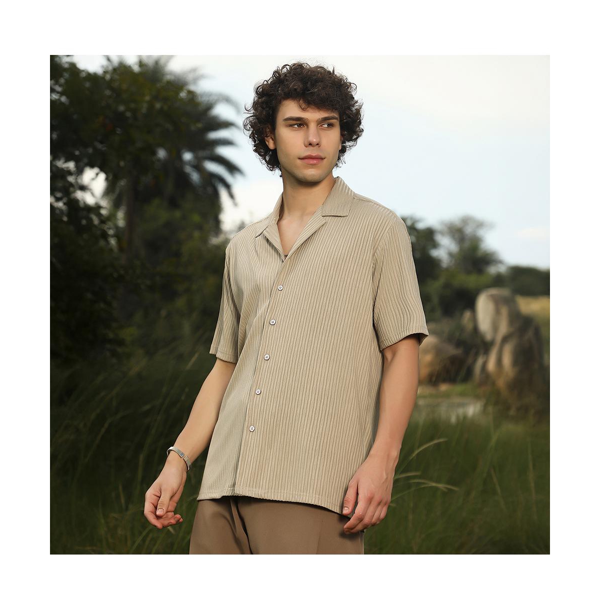 Campus Sutra Men's Trough-Tactile Shirt