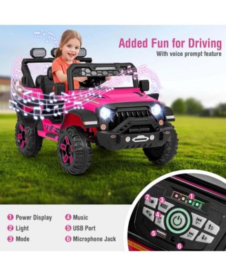 12V Kids Ride On Truck with 212V Motors Spring Suspension & Remote Control