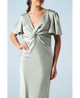 Satin Midi Bridesmaids Dress