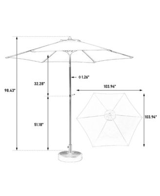 9FT Light Green Outdoor Patio Umbrella with Crank and Tilt