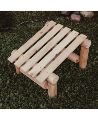 Cedar Log Slanted Ottoman