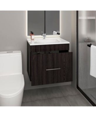 One door Batroom Vanity Hatta Black MDF