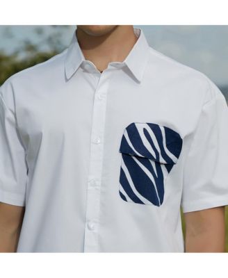 Men's Zebra-Block Shirt