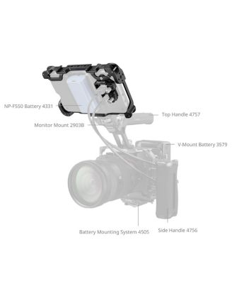 Cage Kit with Sunhood and Screen Protector for Atomos Shinobi II Monitor
