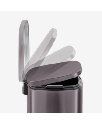 50L + 5L + 5L Rectangular Step Can Combo, Stainless Steel Trash Cans with Lids