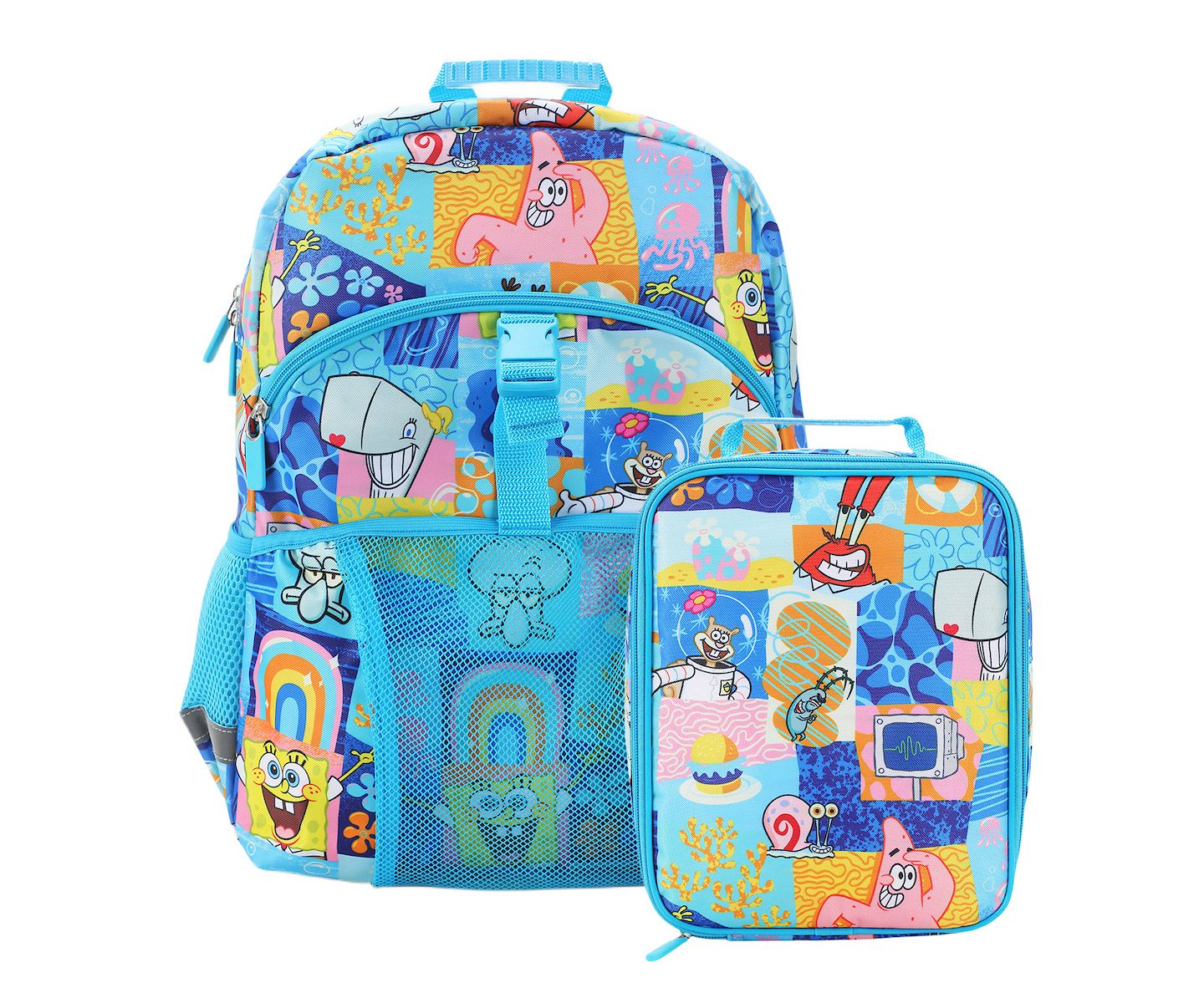 Сумки SpongeBob SquarePants 2-Piece 16" Premium Backpack and Lunch Kit Set для мальчиков, цвет: Синий — фото 1