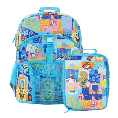 Сумки SpongeBob SquarePants 2-Piece 16" Premium Backpack and Lunch Kit Set для мальчиков, цвет: Синий
