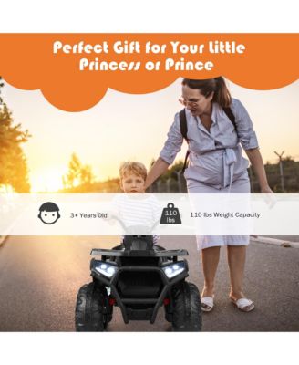 12V Kids Electric 4-Wheeler ATV Quad 2 Speeds Ride On Car w/MP3&LED Lights