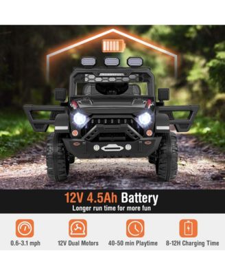 12V Kids Ride On Truck with 212V Motors Spring Suspension & Remote Control