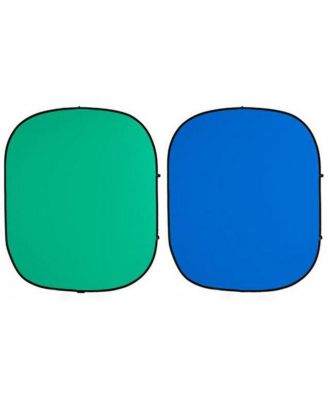 60x72" Collapsible Disc / Reversible Solid Colors Background - Chroma Green / Blue