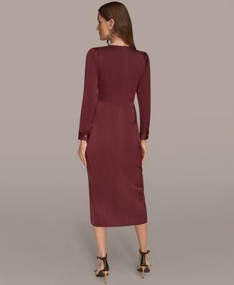 Women's Ruched Midi Dress