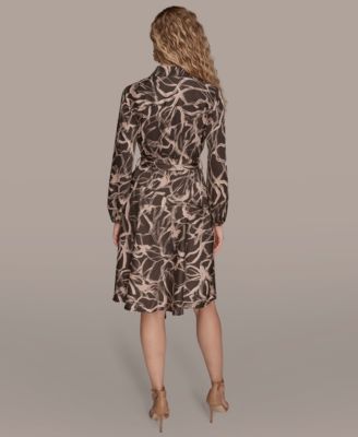 Women's V-Neck Printed Dress