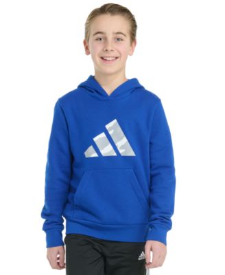 adidas - Big Boys 8-20 Long Sleeve Graphic Fleece Pullover Hoodie