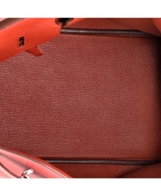 Pre-Owned HERMES Birkin 35 Handbag Red Togo with Palladium Hardware