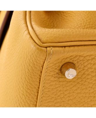 Kelly 28 Handbag Yellow Togo with Gold Hardware