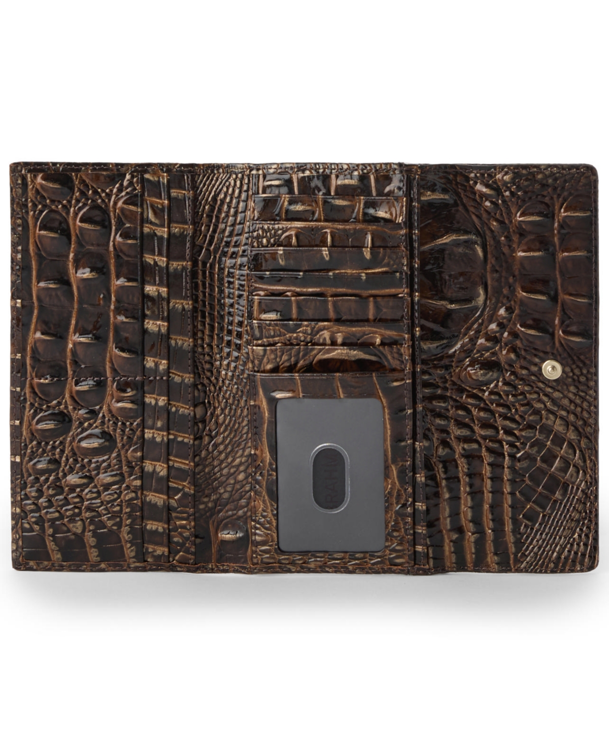 Brahmin Cordelia Embossed Leather Wallet In Brown