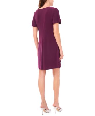 Women's Split Sleeve and Floral Faraj Motif Dress