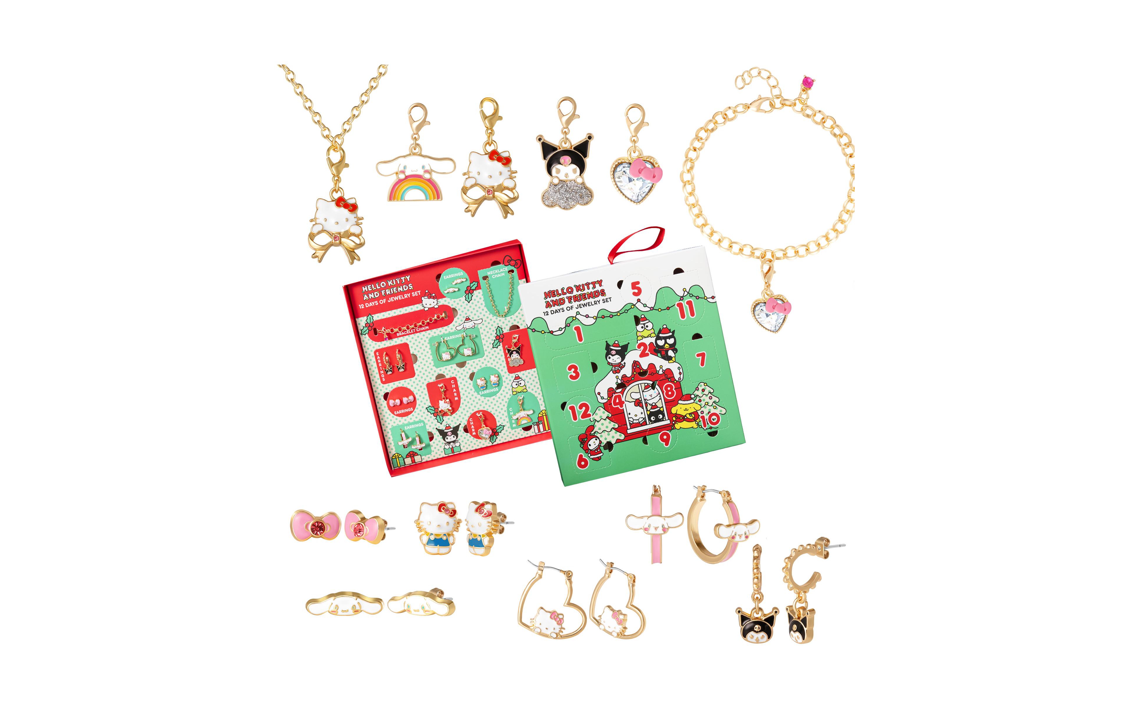 Sanrio Hello Kitty Fashion Advent Gift Collection: Mix & Match Charms, Earrings, Necklace Christmas Calendar Box Set