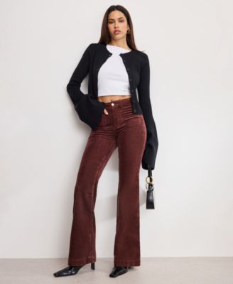 Women's Good Legs Flare Corduroy Mid-Rise Pants, Regular & Plus Size