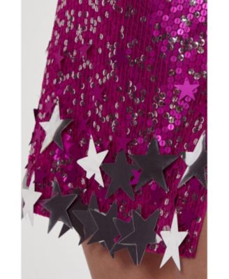 Limited Embellished Star Trim Mini Skirt