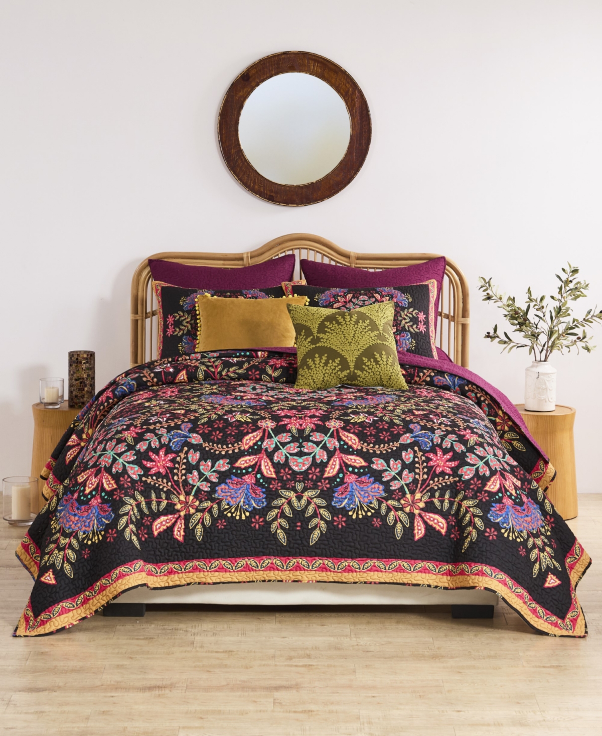 Greenland Home Fashions Jessa Vintage Boho 3-pc. Quilt Set, King In Multi