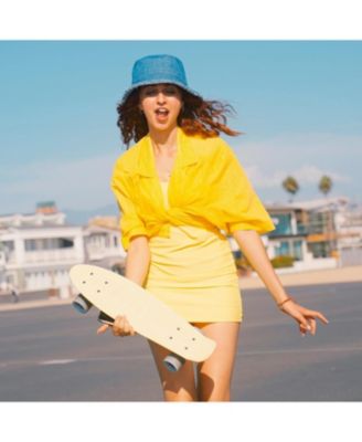 22 Inch Mini Cruiser Skateboard - OCEANIC with Swirl Wheels