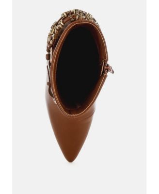 Womens Nicene Harness Detail Stiletto Boots