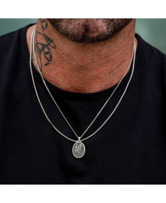 Mens Necklace, Built Different Collection, The Eagle Pendant- Sterling Silver, 21” Chain