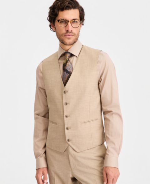 Мужской жилет Tayion Collection Classic-Fit Suit Separates Vest, цвет: Рыжевато-коричневый
