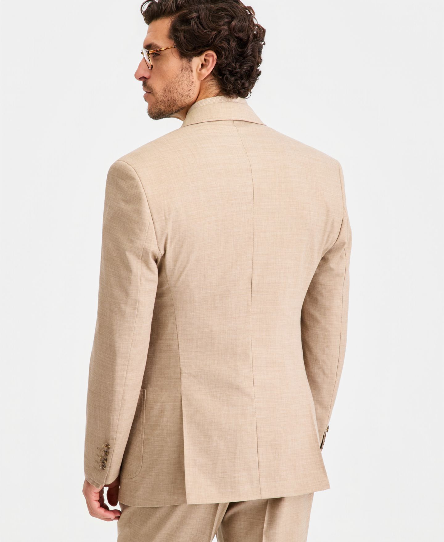 Мужские куртки Tayion Collection Classic-Fit Double-Breasted Suit Separates, цвет: Рыжевато-коричневый — фото 5