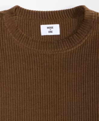 Men's Relaxed-Fit French Ribbed Sweater, Macy's Exclusive