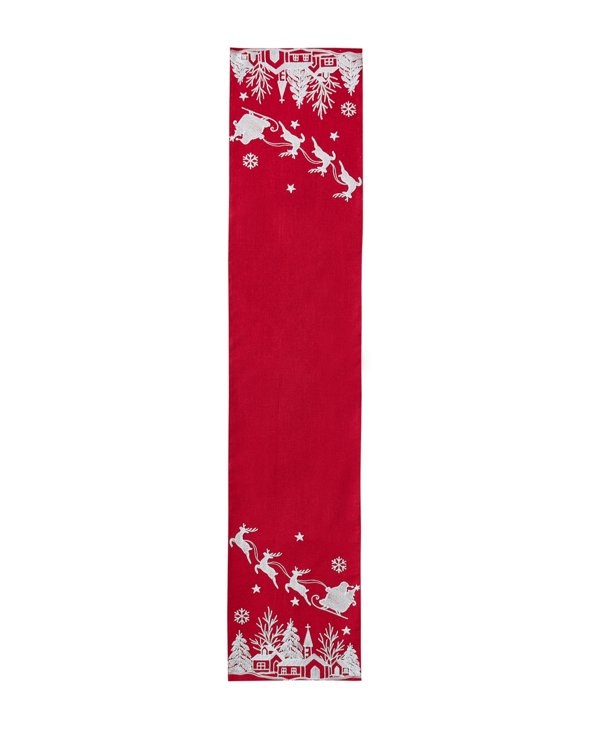 Elrene Magical Flight With Bells Fabric Table Runner, 14" X 70" In Red